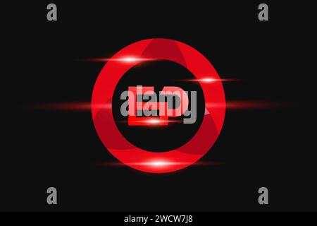 EO Red logo Design. Vector logo design for business. Stock Vector