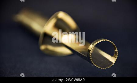 An apple corer to cut out the core of an apple Stock Photo