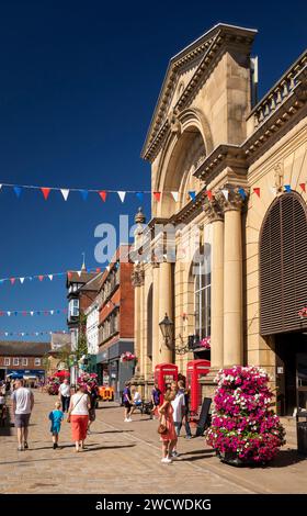 UK, England, Yorkshire, Pontefract, Market Place, indoor market hall Stock Photo