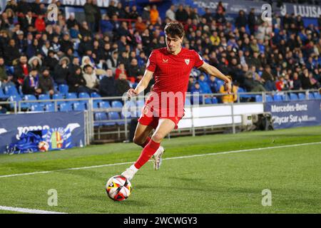 Getafe, Spain. 16th Jan, 2024. Juanlu (Sevilla) Football/Soccer : Spanish 'Copa del Rey' match between Getafe CF 1-3 Sevilla FC at the Estadio Coliseum in Getafe, Spain . Credit: Mutsu Kawamori/AFLO/Alamy Live News Stock Photo