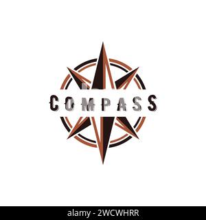 Compass Icon Logo Design Template Stock Vector