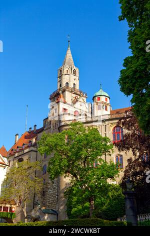 Germany, Baden Wurttemberg, Upper Swabia (Schwäbische Alb), Sigmaringen, Sigmaringen Castle, a Hohenzollern castle, royal residential palace and administrative seat of the Princes of Hohenzollern-Sigmaringen Stock Photo