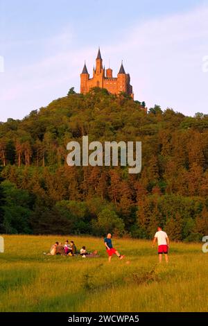 Germany, Baden-Wurttemberg, Swabia, Zollernalb, Hohenzollern Castle Stock Photo