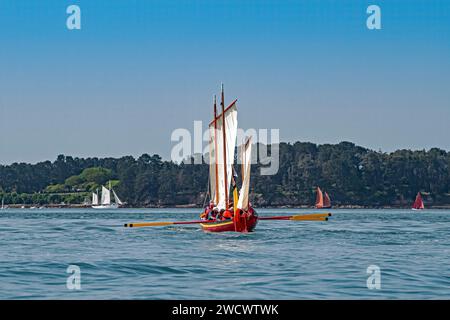 France, Morbihan, Gulf of Morbihan, Zinneke, Bantry skiff, Gulf Week 2023 edition Stock Photo