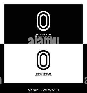 OO initial letters linked elegant logo. letter O and O pattern design monogram Stock Vector