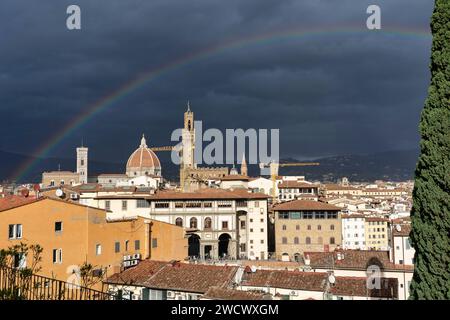 Italy, Toscane, Florence, the city seen from the roofs Stock Photo