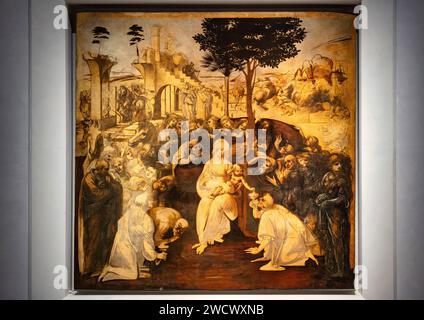Leonardo Da Vinci, Adoration of the Magi, 1481 Stock Photo - Alamy