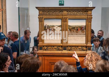 Italy, Toscane, Florence, Galleria degli Uffizi, The Diptych of Federico da Montefeltro and Battista Sforza are two oil paintings by Italian artist Piero della Francesca Stock Photo