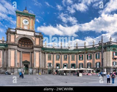 Italy, Campania, Naples, the Foro Carolino on Dante Square Stock Photo