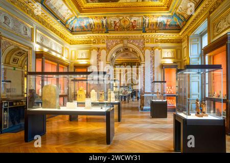France, Paris, area listed as World Heritage by UNESCO, the Louvre Museum, Egyptian antiquities, the New Kingdom, Ramses rooms Stock Photo