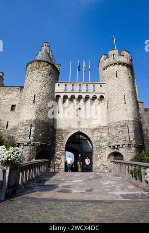 Het Steen, medieval fortress, old city centre of Antwerp, Flanders, Belgium, Europe Stock Photo