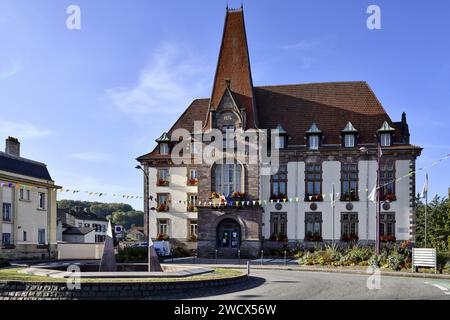 France, Meurthe-et-Moselle, Baccarat, town hall Stock Photo