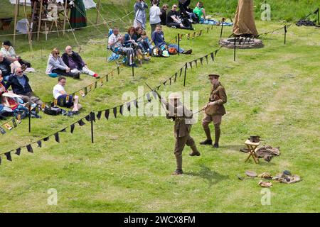 Castle Rising Events 28th May 2024. Castle Rising, Norfolk, England. Soldiers Through The ...
