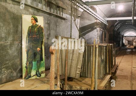 France, Moselle, Veckring, the Hackenberg work, fortification part of the Maginot line, gallery Stock Photo