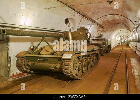 France, Moselle, Veckring, the Hackenberg work, fortification part of the Maginot line, gallery Stock Photo