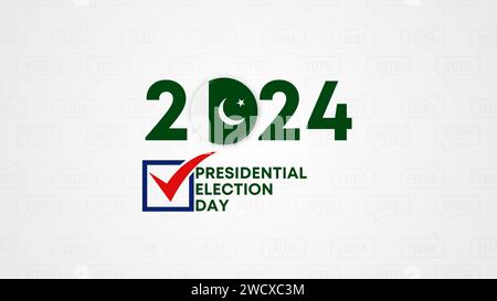 pakistan presidential election 2024 concept, democracy, flag. Vector icon illustration Stock Vector