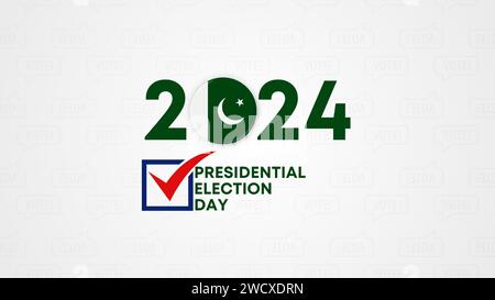 pakistan presidential election 2024 concept, democracy, flag. Vector icon illustration Stock Vector