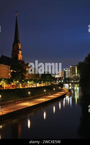 Dreikönigskirche (Church of Three Kings) in Frankfurt am Main. Germany Stock Photo