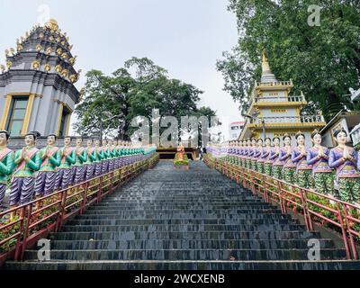 Cambodia, Sihanoukville, Wat Krom, Intra Ngean Pagoda Stock Photo