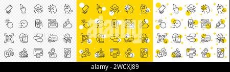 Outline Qr code, Hdd and Wallet line icons. For web app. Vector Stock Vector
