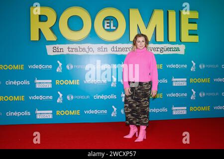 January 16, 2024, Mexico City, Mexico: Leticia Calderon  Attends the red carpet of the Roomie film premiere at cinepolis Perisur. on January 16, 2024 in Mexico City, Mexico. (Photo by Luis Marin/ Eyepix/Sipa USA) Stock Photo