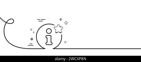Info line icon. Help inform sign. Continuous line with curl. Vector Stock Vector