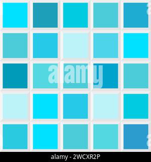 Blue Caribbean, tile palette color sccheme, design element Stock Vector