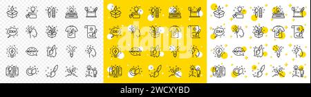 Creativity line icons. Set of Design, Idea and Inspiration signs. Vector Stock Vector