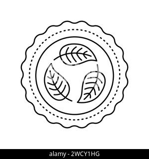 Biodegradable logo color line icon. Composting. Vector isolated element. Editable stroke. Stock Vector