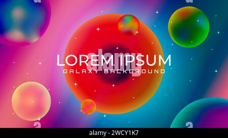 Beautiful cosmic universe with eye portal. Abstract galaxy background design. Stock Vector