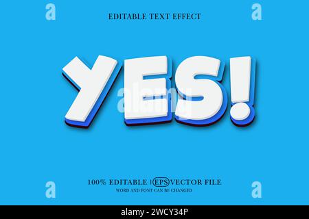 Editable Vector Illustration Text Style and 3D Text Effects Template Stock Vector