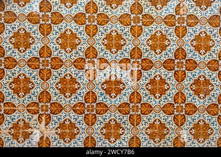 Traditional ornate portuguese decorative tiles azulejos Stock Photo