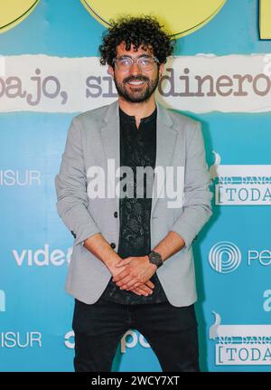 The Roomie Film Premiere January 16, 2024, Mexico City, Mexico: Oswaldo Zarate Attends the red carpet of the Roomie film premiere at cinepolis Perisur. Mexico City Mexico Copyright: xLuisxMarinxxEyepixxGroupx Stock Photo