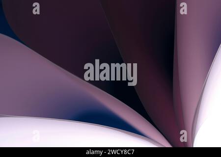 Abstract pink macro background smooth lines of paper sheets Stock Photo