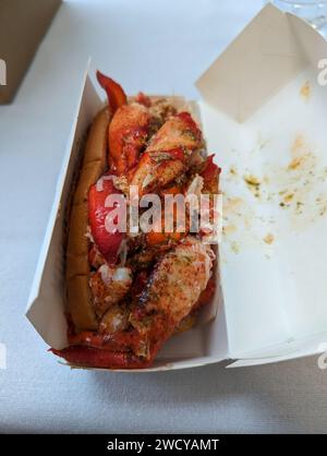 Close up of a lobster roll Stock Photo