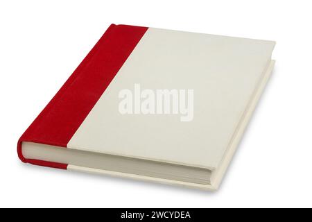 blank white book with hard cover isolated Stock Photo