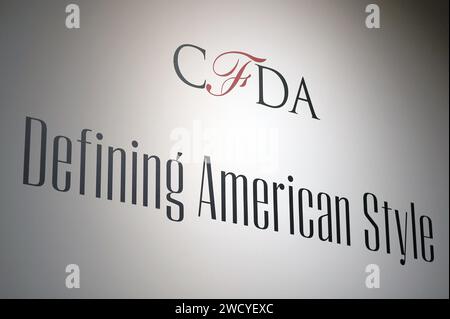New York, USA. 17th Jan, 2024. Sotheby's CFDA: Defining American Style exhibition, New York, NY, January 17, 2024. (Photo by Anthony Behar/Sipa USA) Credit: Sipa USA/Alamy Live News Stock Photo
