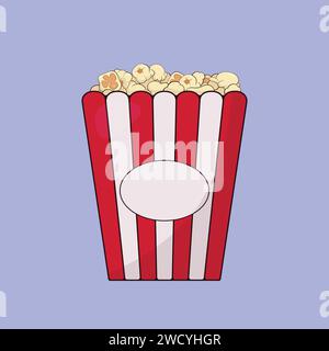 Popcorn Box Vector Illustration Popcorn Icon Stock Vector