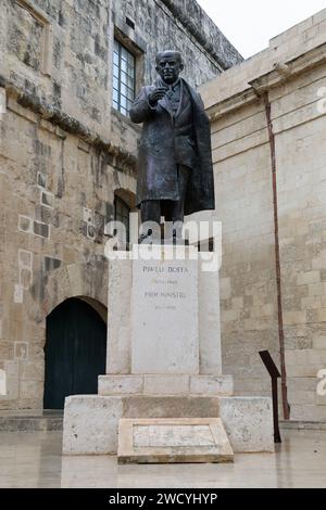 Statue of former prime minister Paul Boffa in Valletta Stock Photo