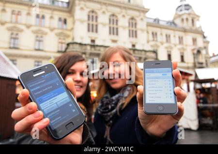internet via wifi or wireless lan network connection on a smartphone wifi or wireless lan network connection Stock Photo