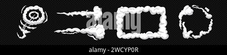 Smoke cartoon vector . Comic smoke puff Stock Vector