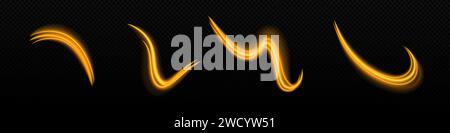 Neon glow yellow light design speed element vector Stock Vector