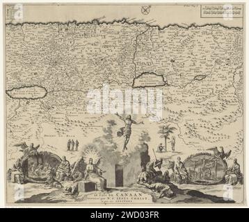Map of Israel, Jan Luyken, 1707 print Amsterdam paper etching maps of ...