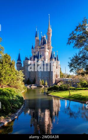 Cinderella Castle in Walt Disney World Magic Kingdom in Orlando, Florida Stock Photo