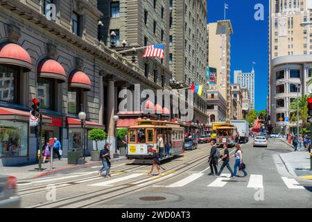 Union Square, Powell St, San Francisco, California Stock Photo