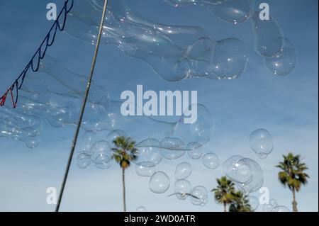 Soap bubble in the sky Stock Photo