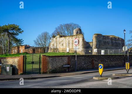 The castle ruins at Saffron Walden Stock Photo