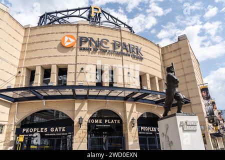 Pittsburgh, Pennsylvania – July 22, 2023: PNC Park home of the Pittsburgh Pirates Stock Photo