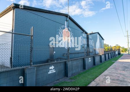 storage warehouses at the Bundaberg Distillery in Bundaberg, queensland, australia Stock Photo