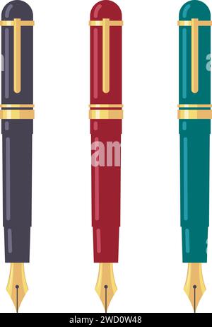 Fountain pen.Vector art that is easy to edit. Stock Vector